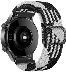 Ремешок тканевый Braided Loop для смарт-часов Redmi Watch 5 Active / Redmi Watch 5 Lite 22 мм с металлическим креплением Black and White