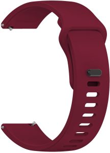 Ремешок силиконовый MRK для смарт-часов Redmi Watch 5 Active / Redmi Watch 5 Lite 22 мм с металлическим креплением Marsala