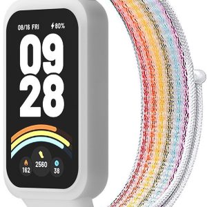 Ремешок тканевый Nylon MRK для фитнес браслета Mi Smart Band 9 Active White and Multicolor – фото, отзывы, характеристики в интернет-магазине MoreKitov МореКитов от продавца: MRK МРК| Купить в Украине: Киеве, Харькове, Львове