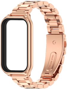 Ремешок металлический Mi Jobs Plus для фитнес браслета Mi Smart Band 9 Active Rose Gold