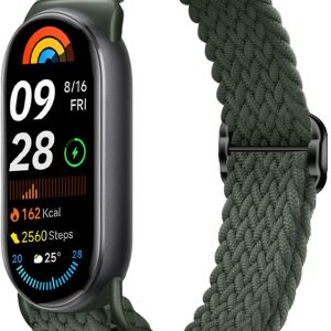 Ремешок тканевый MRK для Xiaomi Mi Band 8/9/10 с металическим регулятором длины Khaki