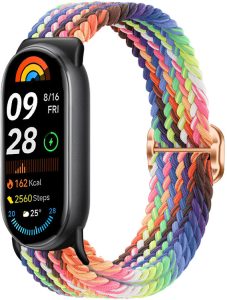 Ремешок тканевый MRK для Xiaomi Mi Band 8/9/10 с металическим регулятором длины Multicolor
