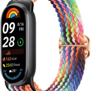 Ремешок тканевый MRK для Xiaomi Mi Band 8/9/10 с металическим регулятором длины Multicolor