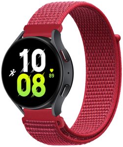 Ремешок тканевый Nylon MRK для смарт-часов Redmi Watch 5 Active / Redmi Watch 5 Lite 22 мм с застежкой на липучке Red