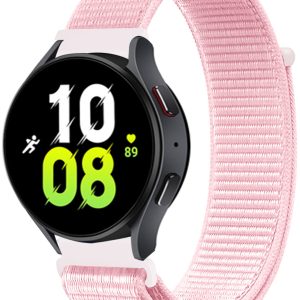 Ремешок тканевый Nylon MRK для смарт-часов Redmi Watch 5 Active / Redmi Watch 5 Lite 22 мм с застежкой на липучке Light Pink