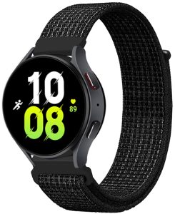 Ремешок тканевый Nylon MRK для смарт-часов Redmi Watch 5 Active / Redmi Watch 5 Lite 22 мм с застежкой на липучке Black