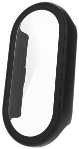 Захисний бампер-Чохол 2в1 скло для Xiaomi Mi Band 8/9/10 прозорий + чорний