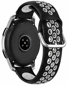 Ремешок силиконовый NikeStyle MRK для смарт-часов Redmi Watch 5 Active / Redmi Watch 5 Lite 22 мм с металической застежкой Black and Gray