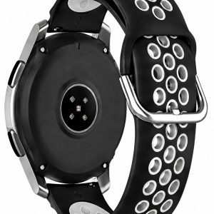 Ремешок силиконовый NikeStyle MRK для смарт-часов Redmi Watch 5 Active / Redmi Watch 5 Lite 22 мм с металической застежкой Black and Gray