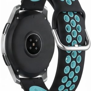Ремешок силиконовый NikeStyle MRK для смарт-часов Redmi Watch 5 Active / Redmi Watch 5 Lite 22 мм с металической застежкой Black and Blue