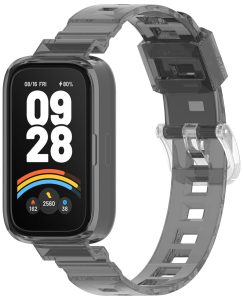 Силиконовый ремешок Sporty Band с классической застежкой для Mi Smart Band 9 Active Black