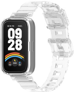 Силиконовый ремешок Sporty Band с классической застежкой для Mi Smart Band 9 Active Transparent