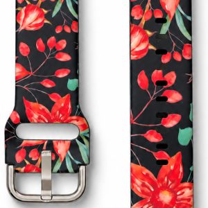 Ремешок силиконовый MRK Beau Roses для Mi Band 8 Pro/9Pro — Xiaomi Redmi Watch 4/5 с металлическим креплением и металической застежкой Black Red Flowers – фото, отзывы, характеристики в интернет-магазине MoreKitov МореКитов от продавца: MRK МРК| Купить в Украине: Киеве, Харькове, Львове