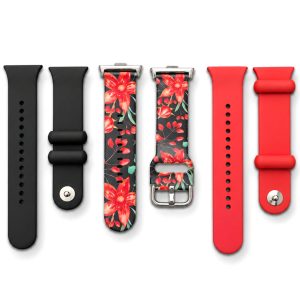 Комплект силиконовых ремешков MRK Roses с металлическим креплением для фитнес браслета Mi Smart Band 8 Pro/9Pro/ Xiaomi Redmi Watch 4/5 (три ремешка) с металическими застежками Black and Red – фото, отзывы, характеристики в интернет-магазине MoreKitov МореКитов от продавца: MRK МРК| Купить в Украине: Киеве, Харькове, Львове