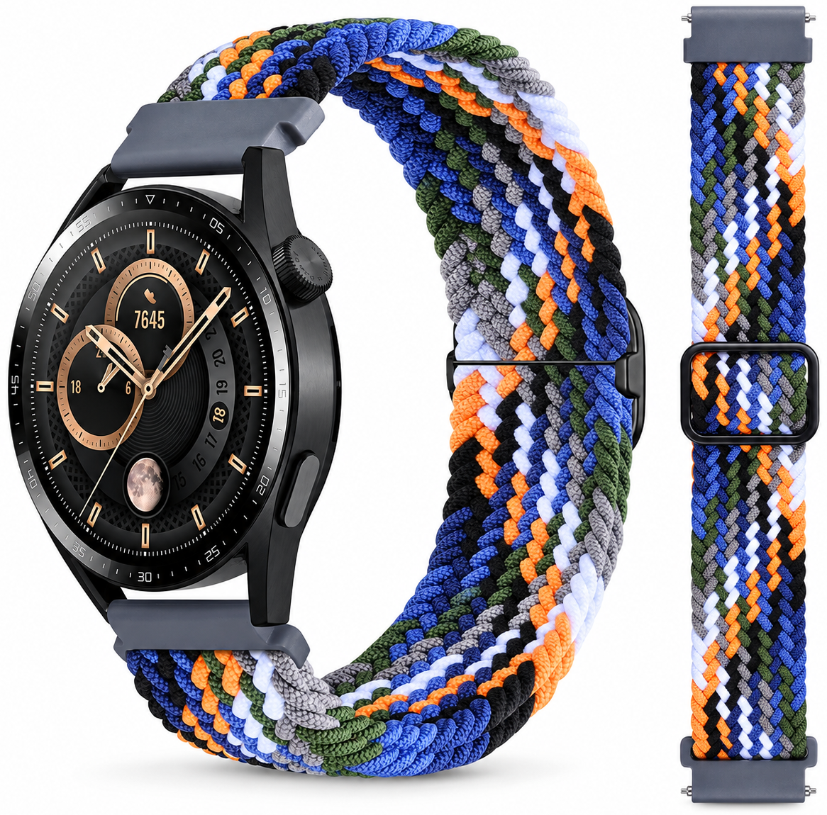 Ремешок тканевый Braided Loop для смарт-часов Redmi Watch 5 Active / Redmi Watch 5 Lite 22 мм с металлическим креплением Зоряна Ніч Black and Multicolor Ремешок тканевый Braided Loop для смарт-часов Redmi Watch 5 Active / Redmi Watch 5 Lite 22 мм с металлическим креплением Зоряна Ніч Black and Multicolor