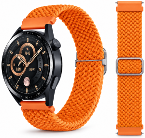 Ремешок тканевый Braided Loop для смарт-часов Redmi Watch 5 Active / Redmi Watch 5 Lite 22 мм с металлическим креплением Orange