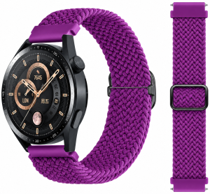 Ремешок тканевый Braided Loop для смарт-часов Redmi Watch 5 Active / Redmi Watch 5 Lite 22 мм с металлическим креплением Purple
