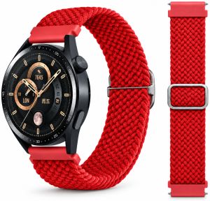 Ремешок тканевый Braided Loop для смарт-часов Redmi Watch 5 Active / Redmi Watch 5 Lite 22 мм с металлическим креплением Red