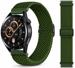 Ремешок тканевый Braided Loop для смарт-часов Redmi Watch 5 Active / Redmi Watch 5 Lite 22 мм с металлическим креплением Dark Green