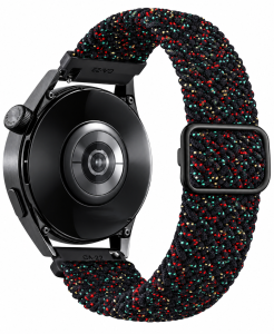 Ремешок тканевый Braided Loop для смарт-часов Redmi Watch 5 Active / Redmi Watch 5 Lite 22 мм с металлическим креплением Зоряна Ніч Black and Multicolor