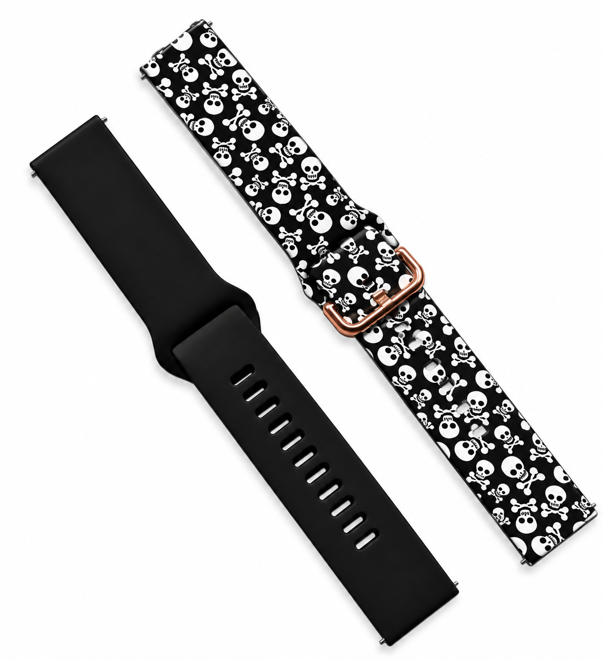 Комплект силиконовых ремешков MRK для смарт-часов Redmi Watch 5 Active / Redmi Watch 5 Lite 22 мм с металической застежкой Sculls Black 2 Комплект силиконовых ремешков MRK для смарт-часов Redmi Watch 5 Active / Redmi Watch 5 Lite 22 мм с металической застежкой Sculls Black 2