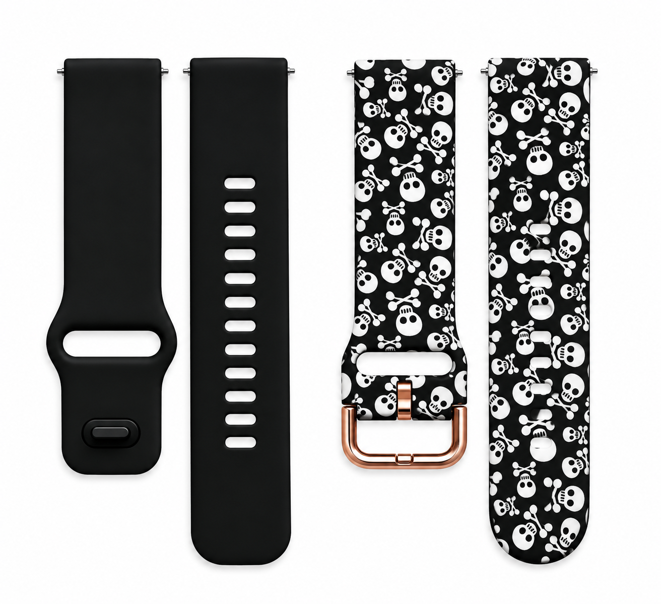 Комплект силиконовых ремешков MRK для смарт-часов Redmi Watch 5 Active / Redmi Watch 5 Lite 22 мм с металической застежкой Sculls Black Комплект силиконовых ремешков MRK для смарт-часов Redmi Watch 5 Active / Redmi Watch 5 Lite 22 мм с металической застежкой Sculls Black