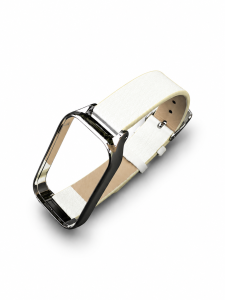 Кожаный ремешок Mi Jobs с металлической капсулой для Mi Smart Band 9 Active Cream