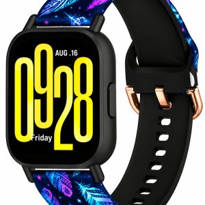 Ремешок силиконовый MRK для смарт-часов Redmi Watch 5 Active / Redmi Watch 5 Lite 22 мм с металической застежкой Black and Blue
