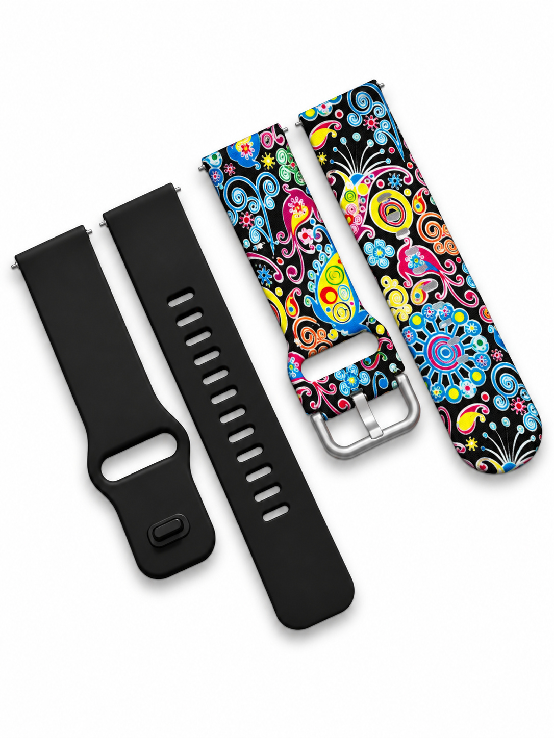 Комплект силиконовых ремешков MRK для смарт-часов Redmi Watch 5 Active / Redmi Watch 5 Lite 22 мм с металической застежкой Black Multicolor 2 Комплект силиконовых ремешков MRK для смарт-часов Redmi Watch 5 Active / Redmi Watch 5 Lite 22 мм с металической застежкой Black Multicolor 2