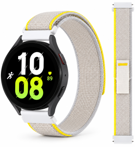 Ремешок тканевый Nylon Sport MRK для смарт-часов Redmi Watch 5 Active / Redmi Watch 5 Lite 22 мм с металлическим креплением Milk Yellow